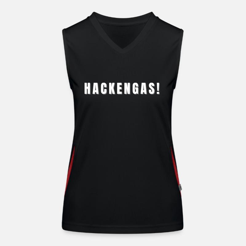 Hackengas! Jetzt aber flott! Funktionelles Kontrast-Tank Top für Frauen