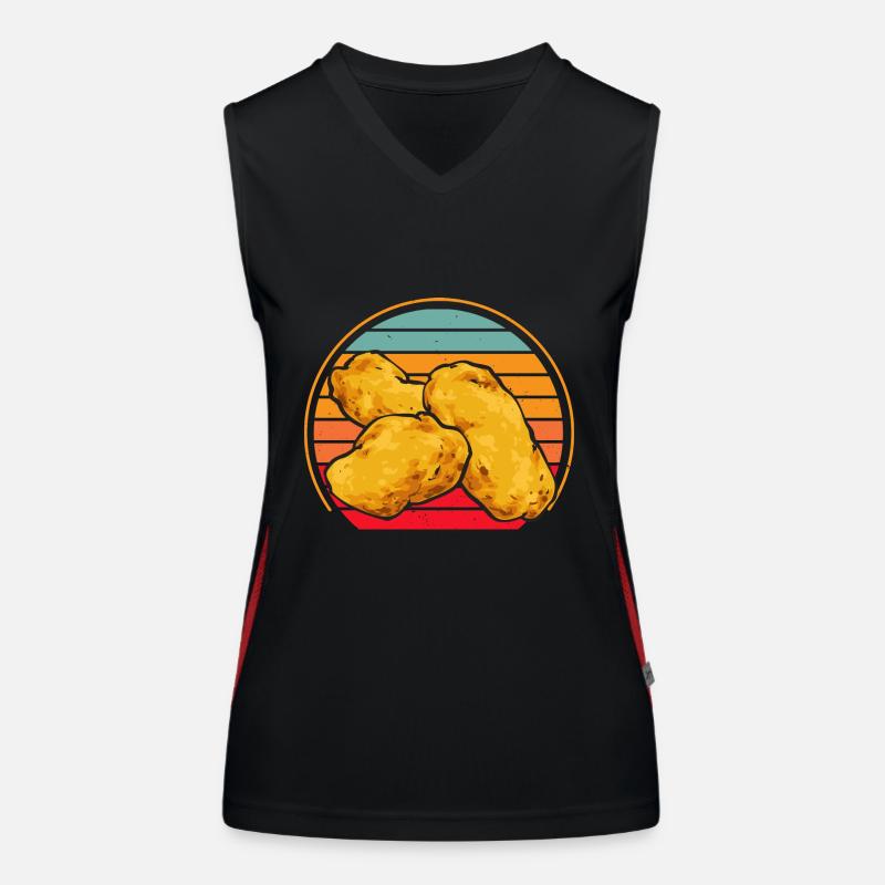 Chicken Nugget Lover Chicken Nuggets Women's Functional Contrast Tank Top
