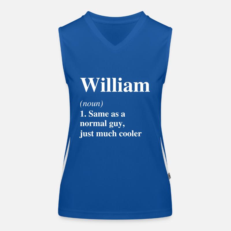 William Definition Cooler Name Spruch Geschenk Funktionelles Kontrast-Tank Top für Frauen