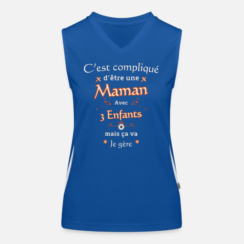 Maman Avec 3 Enfants Débardeur respirant contrasté Femme