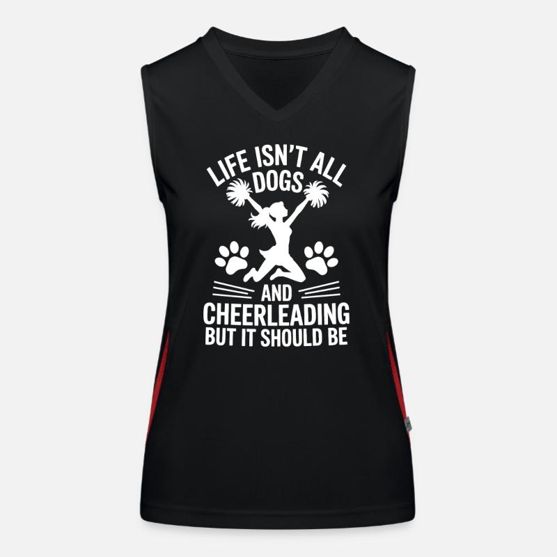 Cheerleading Spruch Lustiges Cheerleading Geschenk Funktionelles Kontrast-Tank Top für Frauen