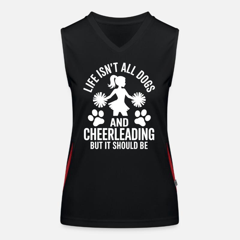 Cheerleading Spruch Lustiges Cheerleading Geschenk Funktionelles Kontrast-Tank Top für Frauen