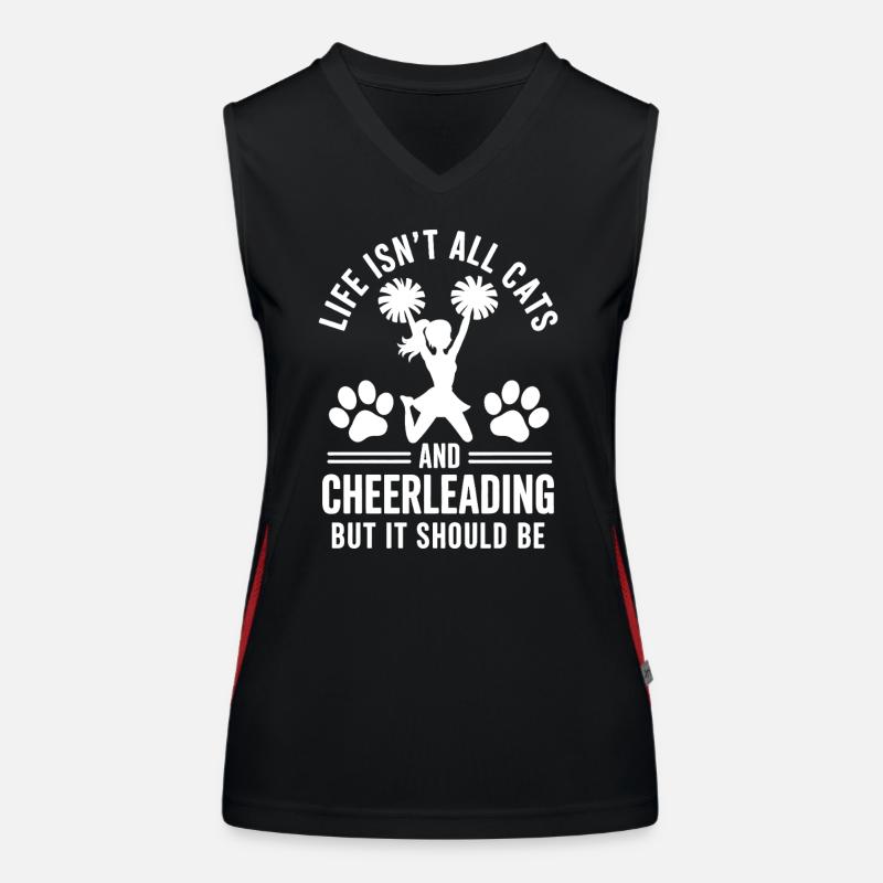 Cheerleading Spruch Lustiges Cheerleading Geschenk Funktionelles Kontrast-Tank Top für Frauen