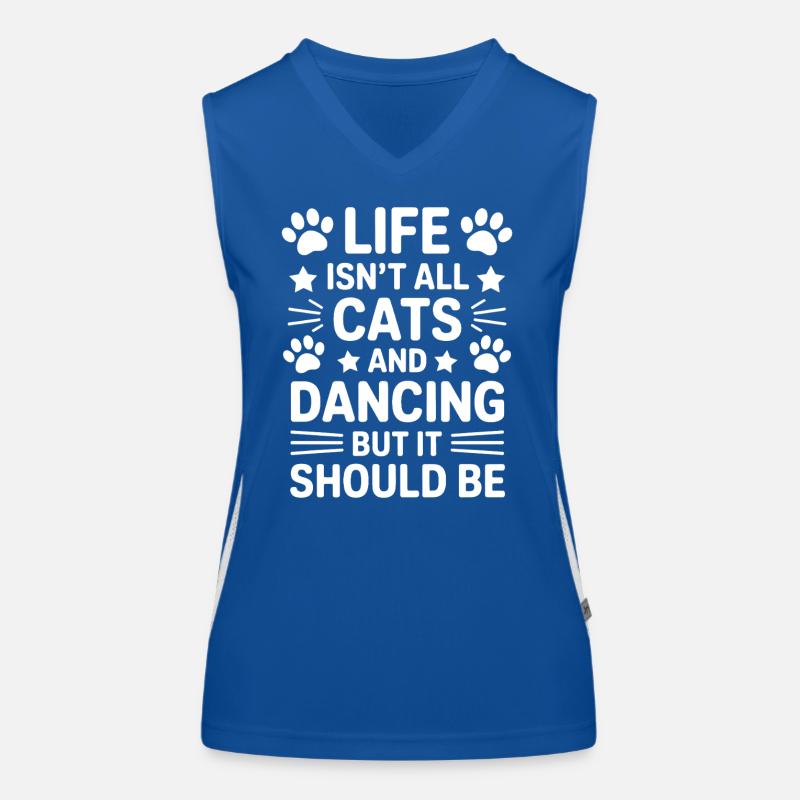 Dancing Saying Cats Dance Funny Dancing Gift Women's Functional Contrast Tank Top
