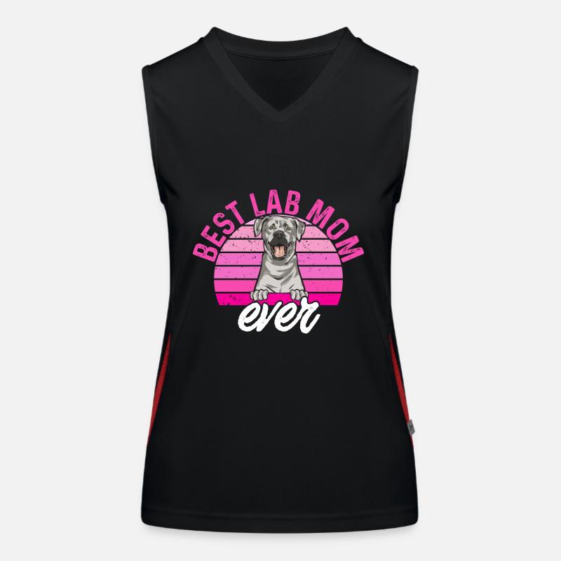 Silver Labrador Retriever Silver Lab Débardeur respirant contrasté Femme