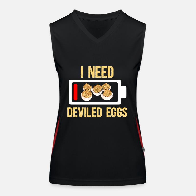 Gefüllte Eier Deviled Eggs Funktionelles Kontrast-Tank Top für Frauen