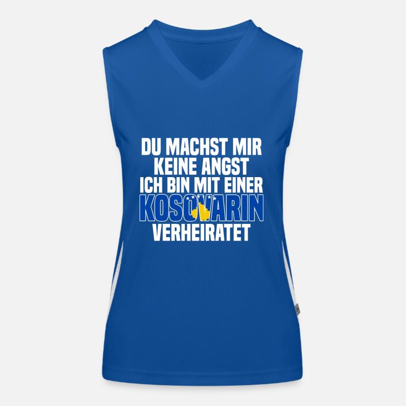 Du machst mir Keine Angst ich bin mit einer Kosova Funktionelles Kontrast-Tank Top für Frauen