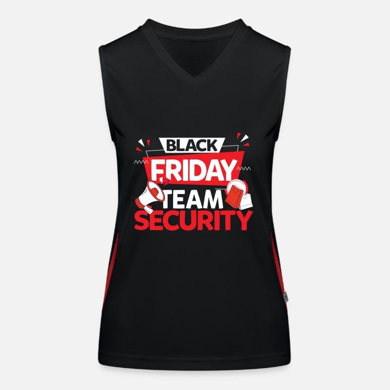 Black Friday Team Security Funktionelles Kontrast-Tank Top für Frauen