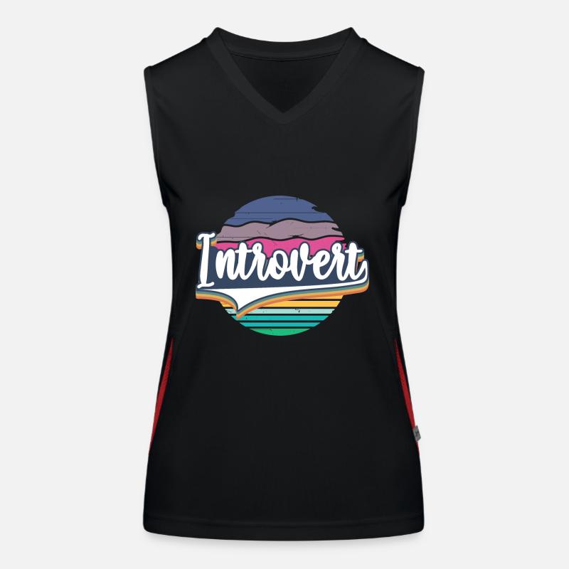 Introvert Social Anxiety Disorder Women's Functional Contrast Tank Top