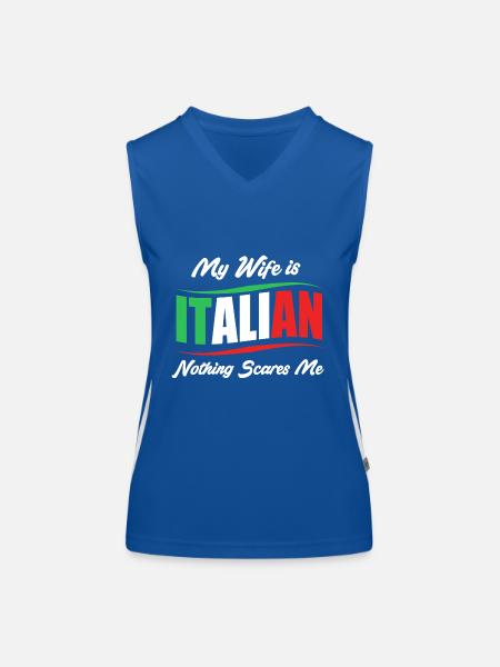Italienisch Italia Italien - Funktionelles Kontrast-Tank Top für Frauen - Royal/Weiß - Vorne