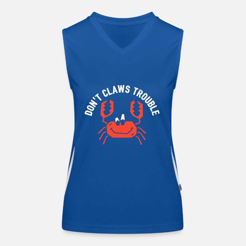 Crab Dont Claws Trouble Women's Functional Contrast Tank Top