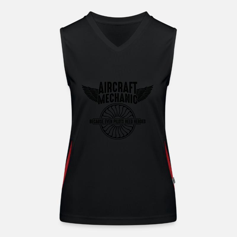 Flugzeugmechaniker Luftfahrttechniker Funktionelles Kontrast-Tank Top für Frauen