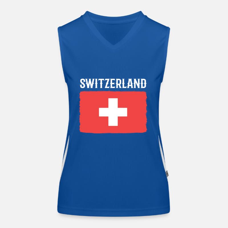 Schweiz Schweizer Schweizerdeutsch Funktionelles Kontrast-Tank Top für Frauen