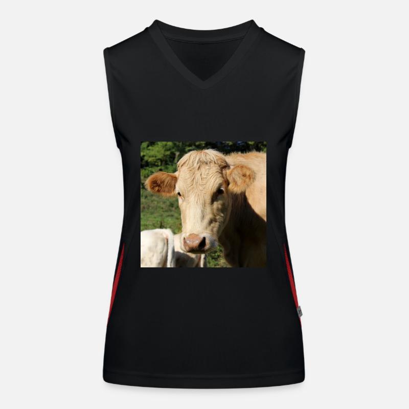 Affiche vache Débardeur respirant contrasté Femme