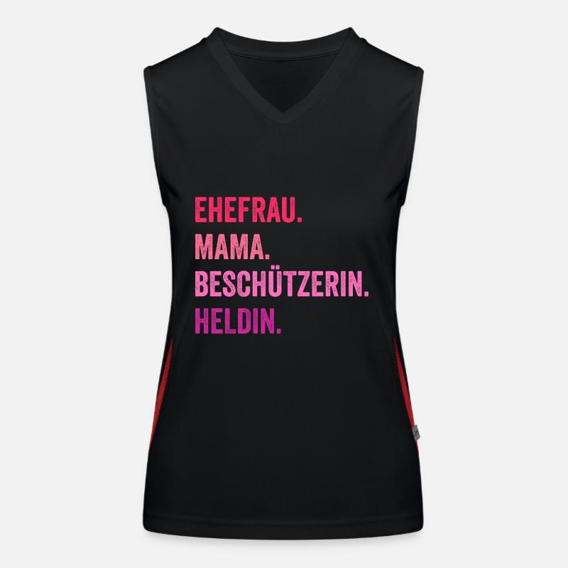 Ehefrau Mutter Mama Funktionelles Kontrast-Tank Top für Frauen