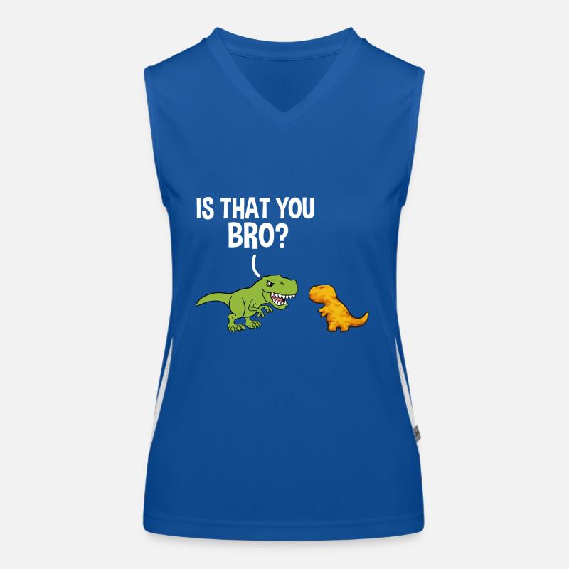 Dino Nuggets Dinosaur Chicken Nuggets Women's Functional Contrast Tank Top