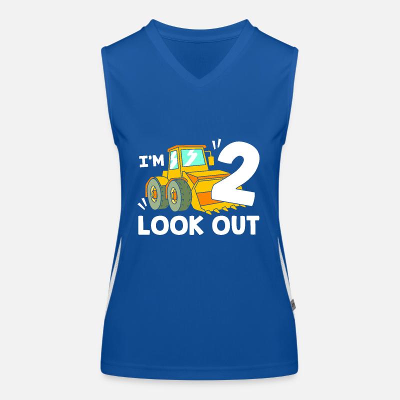 Children's birthday party construction site Women's Functional Contrast Tank Top
