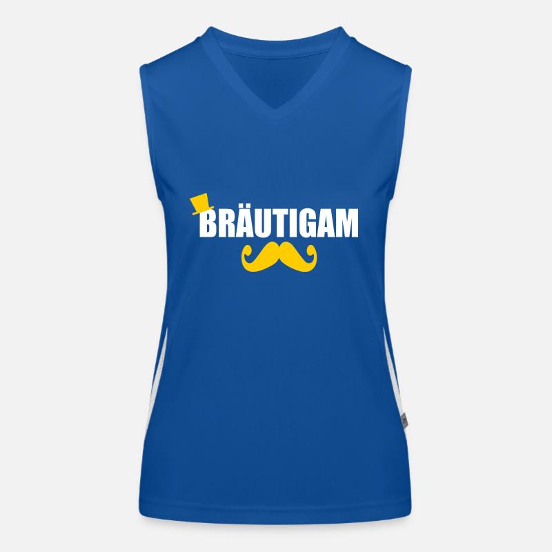 Bräutigam Funktionelles Kontrast-Tank Top für Frauen