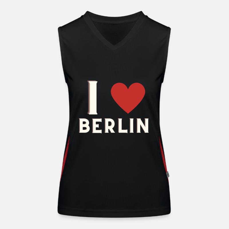 I love Berlin Funktionelles Kontrast-Tank Top für Frauen