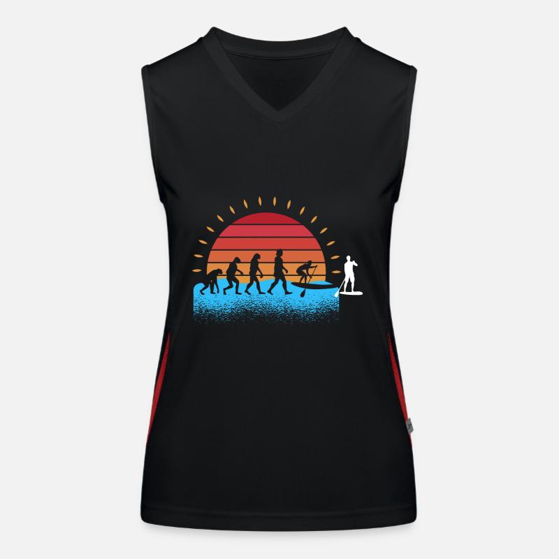 Evolution Stand Up Paddeling Funktionelles Kontrast-Tank Top für Frauen