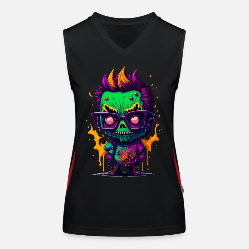 Zombie cool coloré Débardeur respirant contrasté Femme