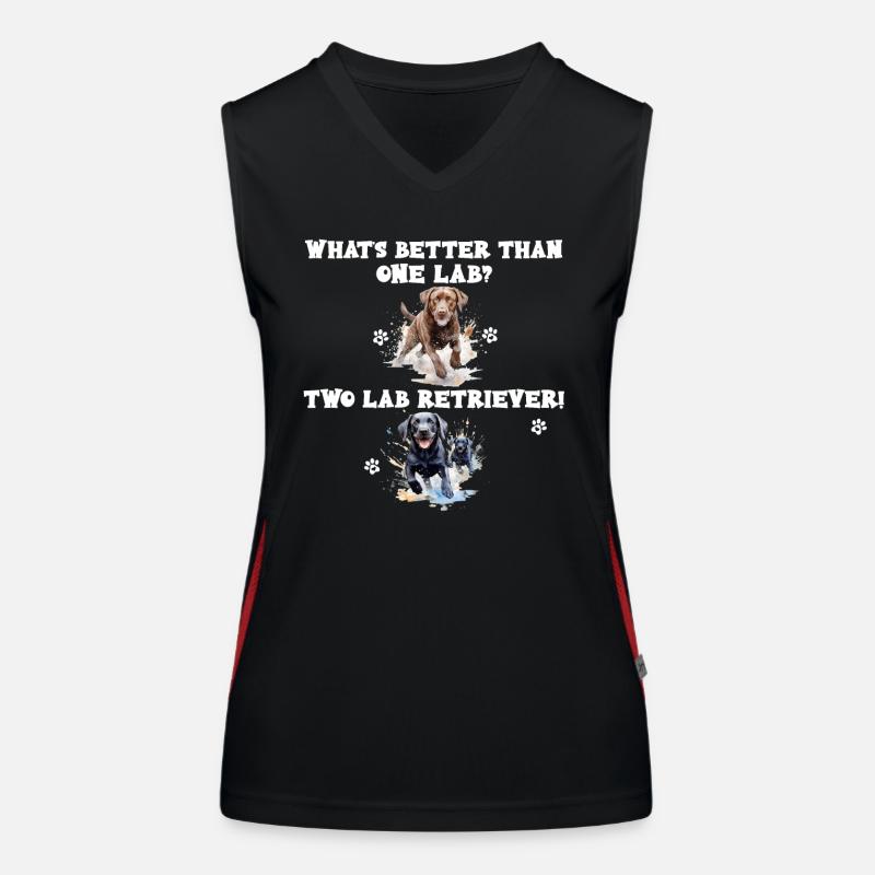 What s better than one Lab? Two Lab Retriever Funktionelles Kontrast-Tank Top für Frauen