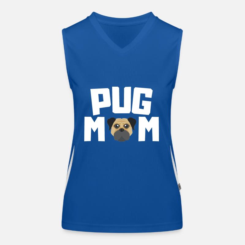 Mops Mama Hunde Haustier Muttertag Geschenk Mops Funktionelles Kontrast-Tank Top für Frauen
