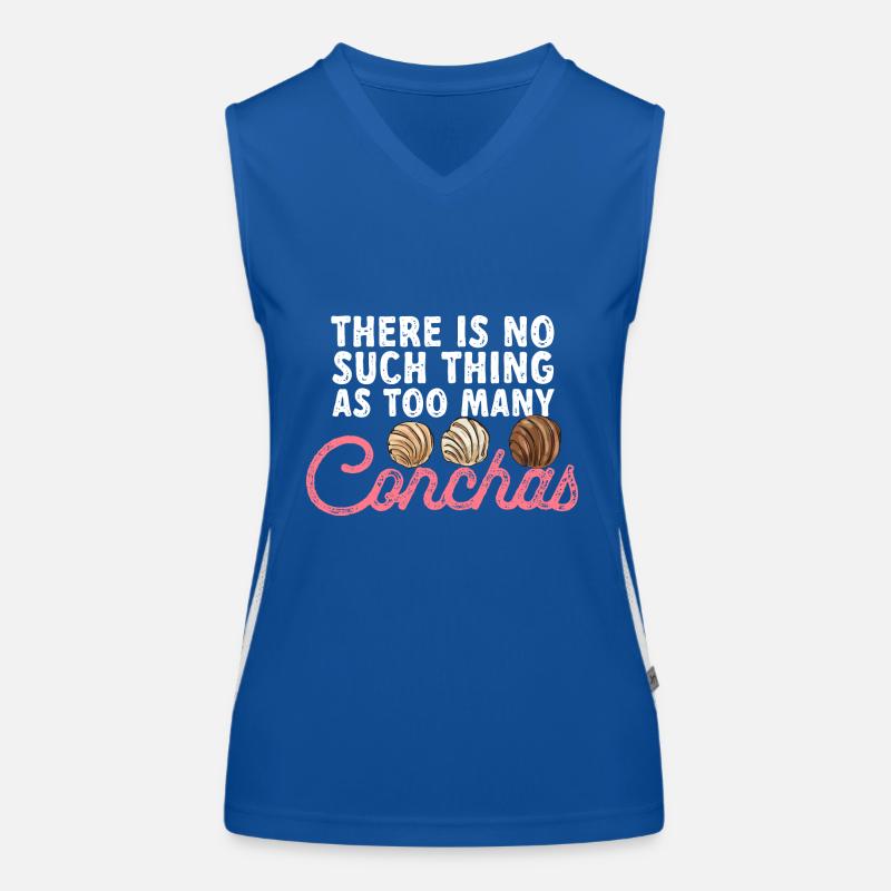 Concha Hispanic Mexican Pan Dulce Women's Functional Contrast Tank Top