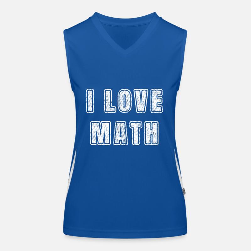 Ich liebe Math Unterricht Schule Funktionelles Kontrast-Tank Top für Frauen