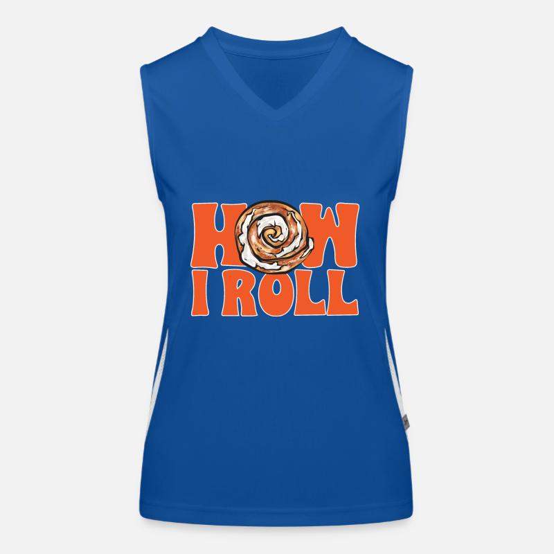 Zimtschnecke Funktionelles Kontrast-Tank Top für Frauen