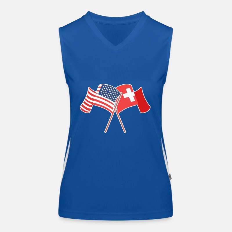 Schweiz Schweizer Schweizerdeutsch Funktionelles Kontrast-Tank Top für Frauen
