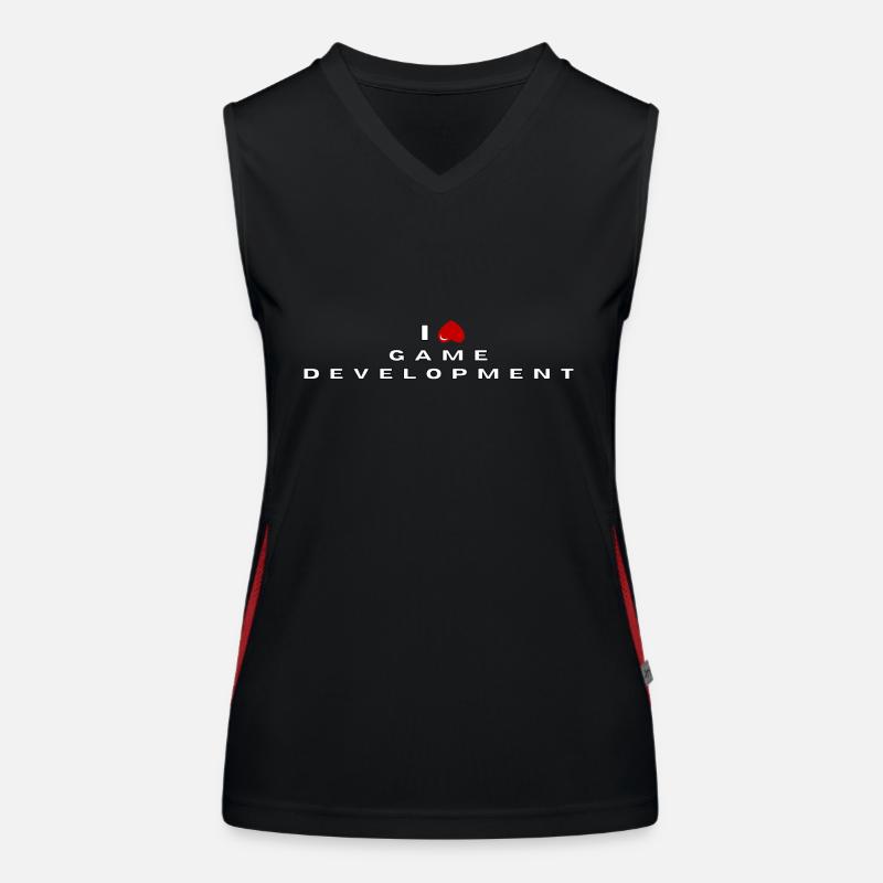 Ich hasse Spieleentwicklung Funktionelles Kontrast-Tank Top für Frauen