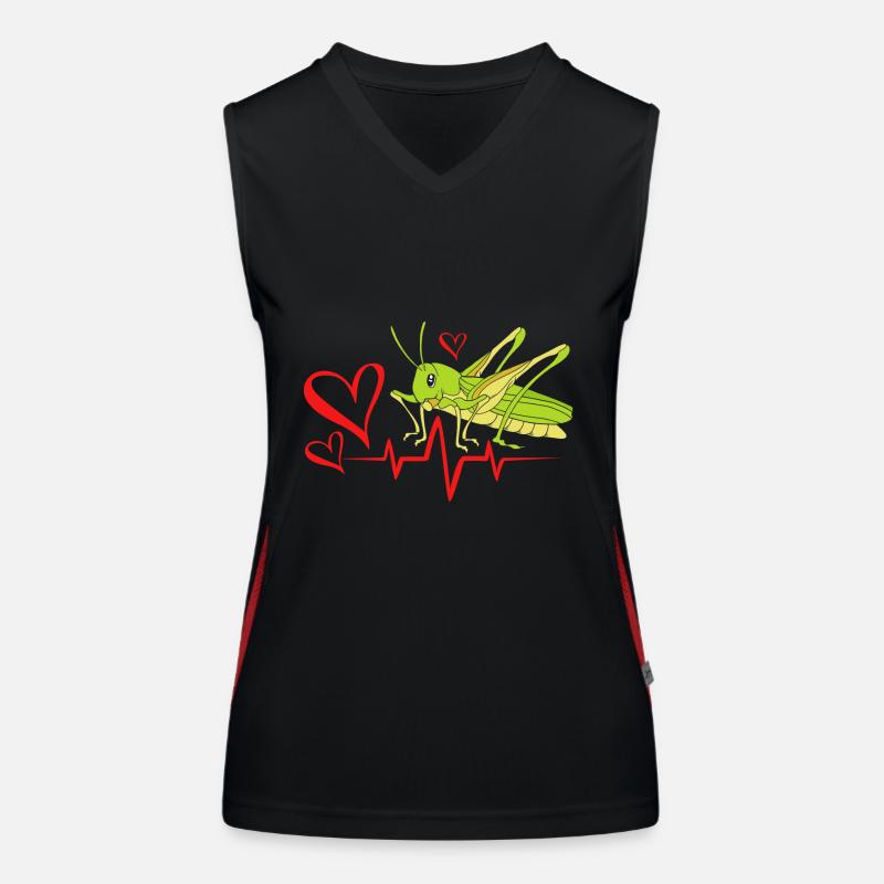 Sauterelle Débardeur respirant contrasté Femme