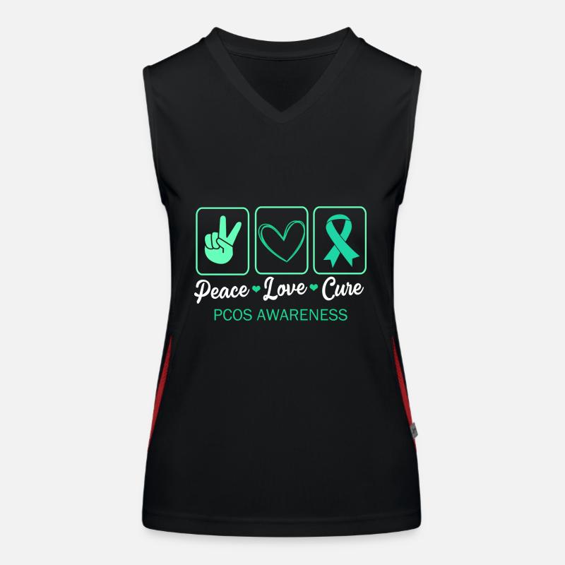 Pcos-Bewusstsein Funktionelles Kontrast-Tank Top für Frauen