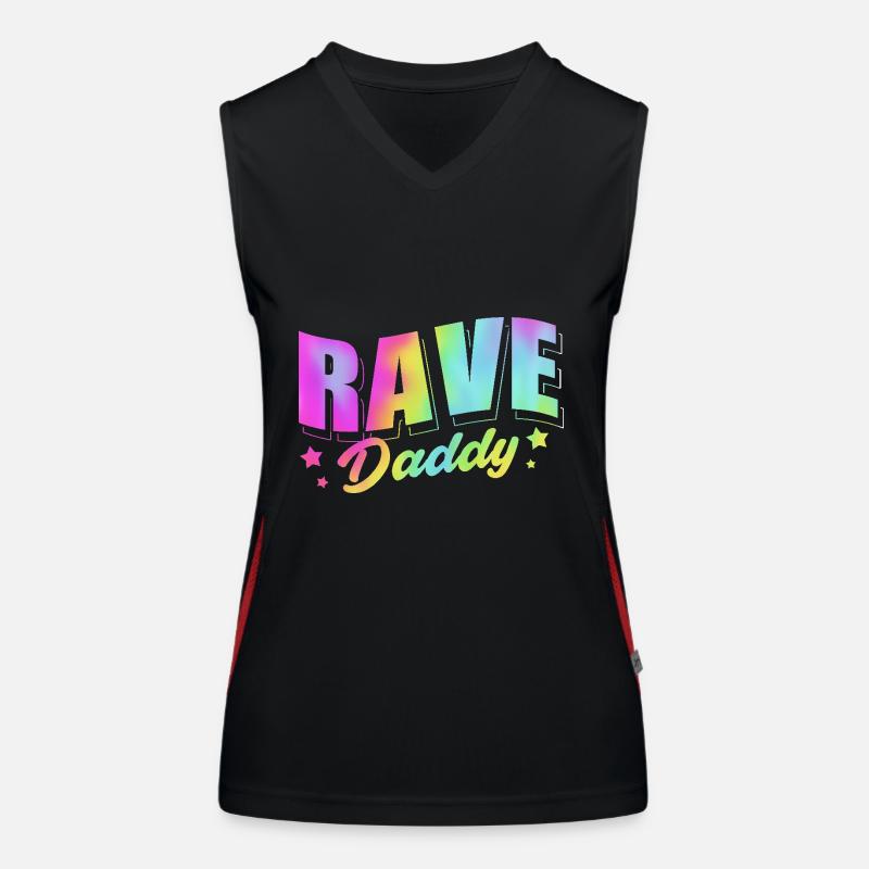 Rave Raver Musique techno Techno basse Table de mixage Débardeur respirant contrasté Femme