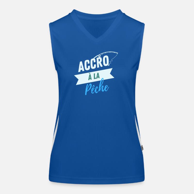 Accro à la pêche Débardeur respirant contrasté Femme