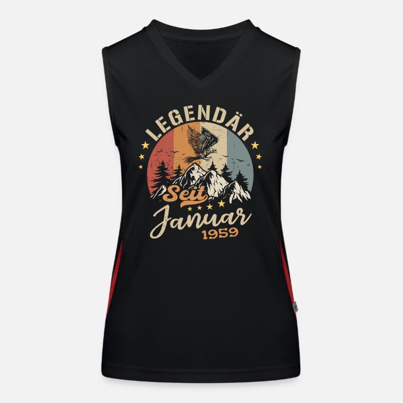 Legendär seit Januar 1959 Geburtstag Funktionelles Kontrast-Tank Top für Frauen