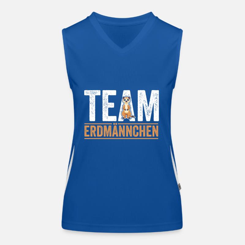 Team Erdmännchen Funktionelles Kontrast-Tank Top für Frauen