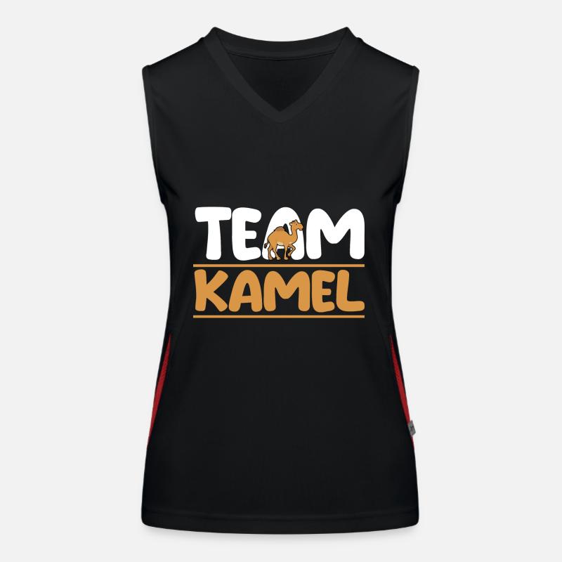 Kamel Funktionelles Kontrast-Tank Top für Frauen