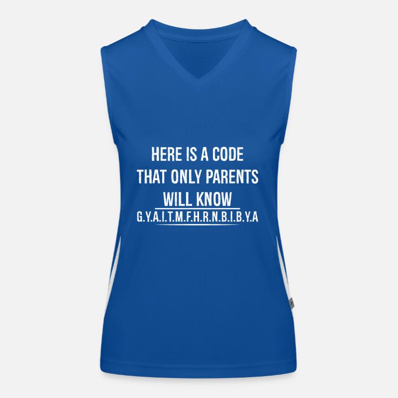Hier ist ein Code, den nur Eltern lustig kennen werden Funktionelles Kontrast-Tank Top für Frauen