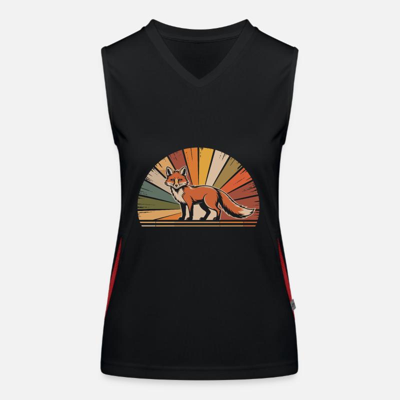 Fuchs Tier Funktionelles Kontrast-Tank Top für Frauen