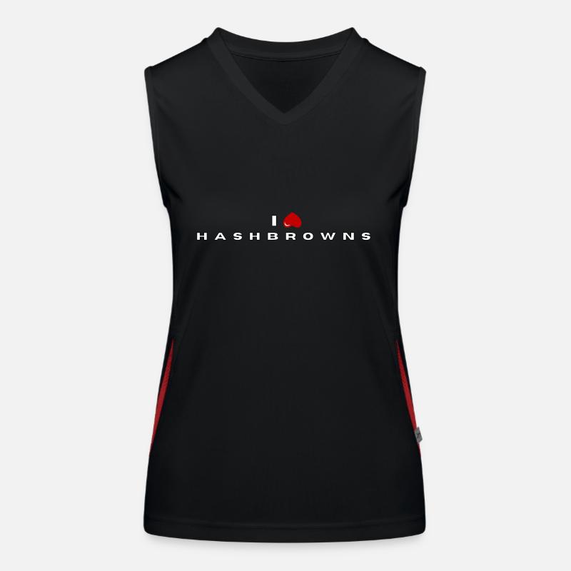 Ich hasse Hashbrowns Funktionelles Kontrast-Tank Top für Frauen