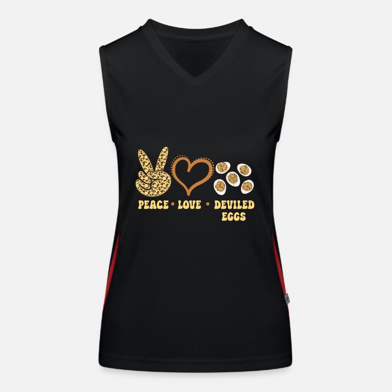 Gefüllte Eier Deviled Eggs Funktionelles Kontrast-Tank Top für Frauen
