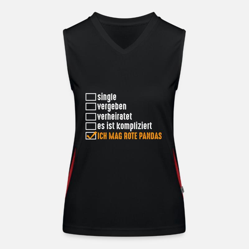 Roter Panda Funktionelles Kontrast-Tank Top für Frauen