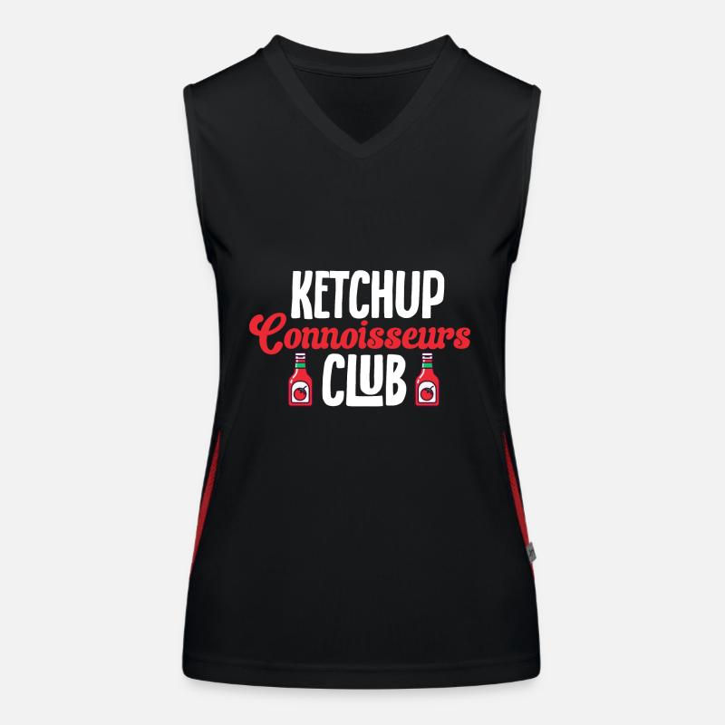 Ketchup Ketchup à la tomate Débardeur respirant contrasté Femme