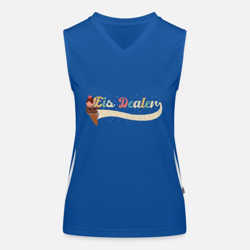 Eismann Eisverkäufer Eisdealer Funktionelles Kontrast-Tank Top für Frauen
