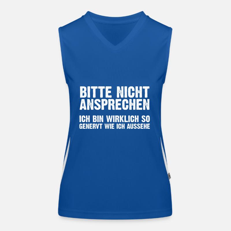 Bitte Nicht Ansprechen Funktionelles Kontrast-Tank Top für Frauen