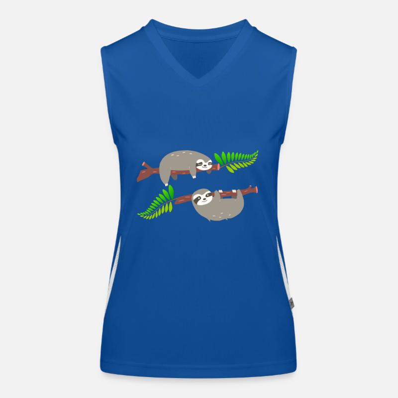 Cute Sloths Women's Functional Contrast Tank Top