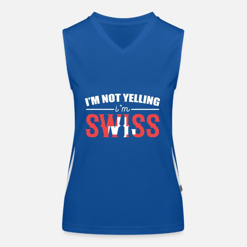 Schweiz Schweizer Schweizerdeutsch Funktionelles Kontrast-Tank Top für Frauen