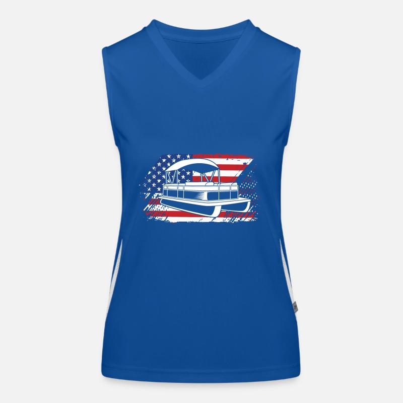 Pontonboot Boot Boote Funktionelles Kontrast-Tank Top für Frauen